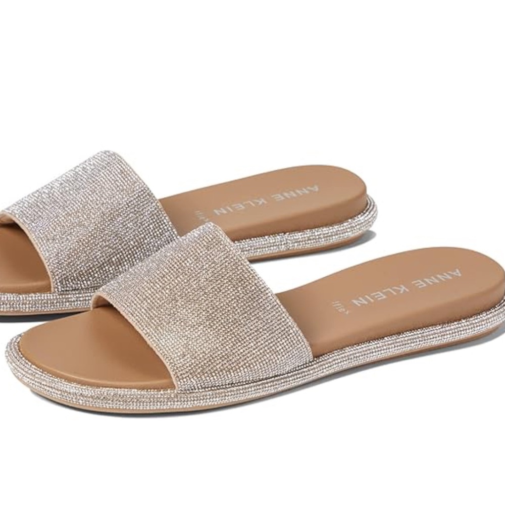 New Anne Klein Women's sparkly Slide Sandals
